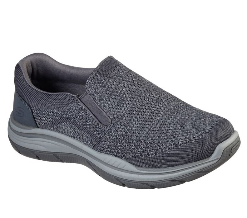 Skechers Herr Grå Slip On - Relaxed Fit: Expected 2.0 - Arago - Sverige (XHKZG-8974)